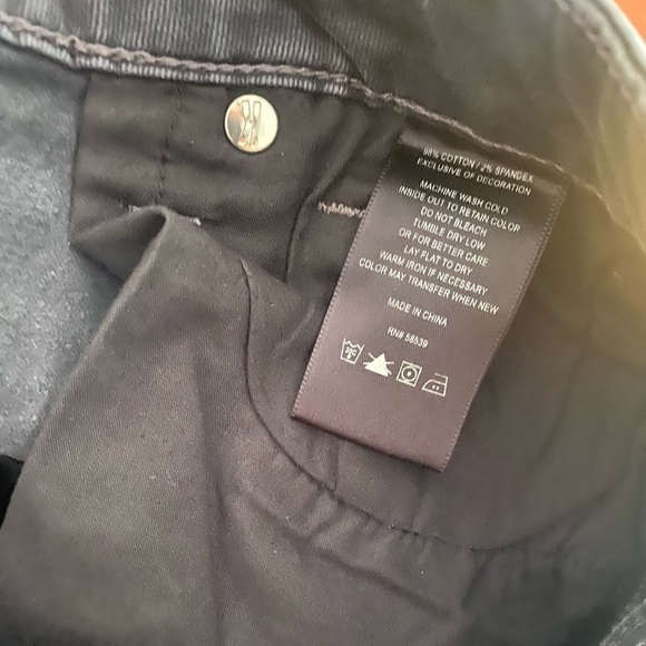 Kut From The Cloth Stevie Straight Leg Black Denim Jeans Size 6 - Picture 4 of 6